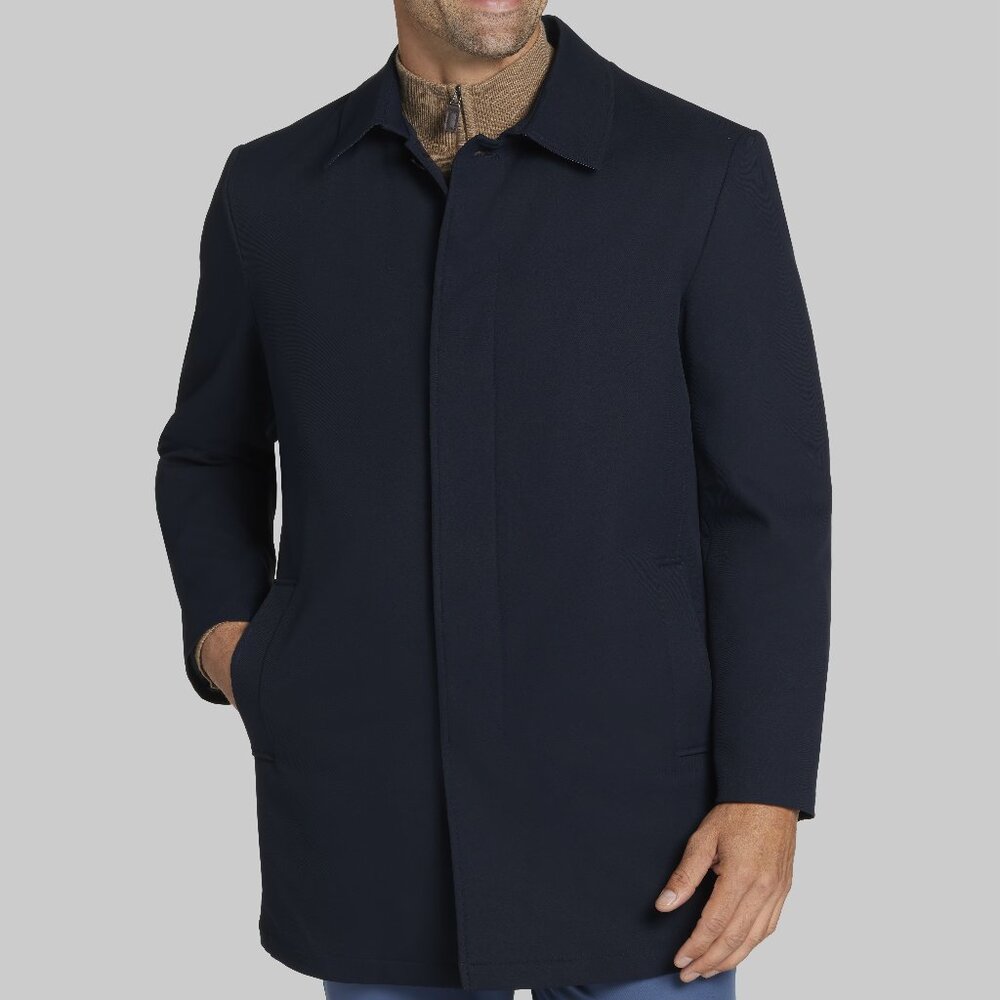 NEW Jos A. Bank Navy Coat with Removeable Insulated liner Waterproof XL